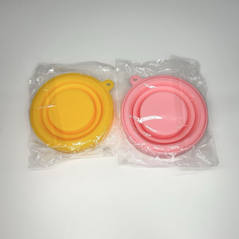 2-Pack Silicone Retractable Water Cup Travel Camping Outdoor Collapsible Cups